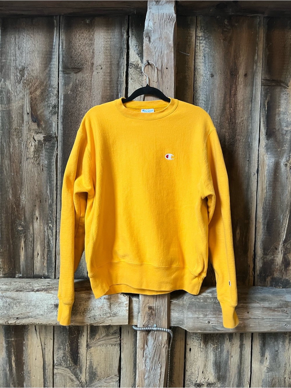 Champion Men’s Golden Yellow Crewneck Sweatshirt